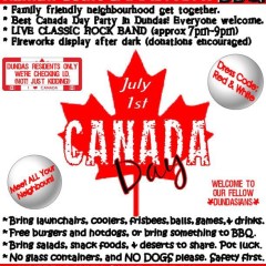 Community Sponsored Canada Day Barbeque